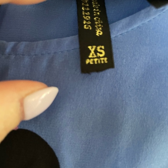 Yumi Kim Floral Silk Dress, blue/black/purple/white, petite XS - Picture 6 of 9